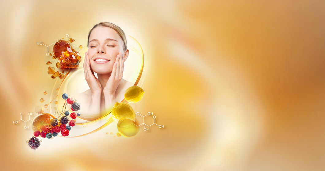 Peeling Complex is an innovative ingredient that combines citric acid (AHA), gluconic acid (PHA), and amber acid (DCA) for balanced skin exfoliation.