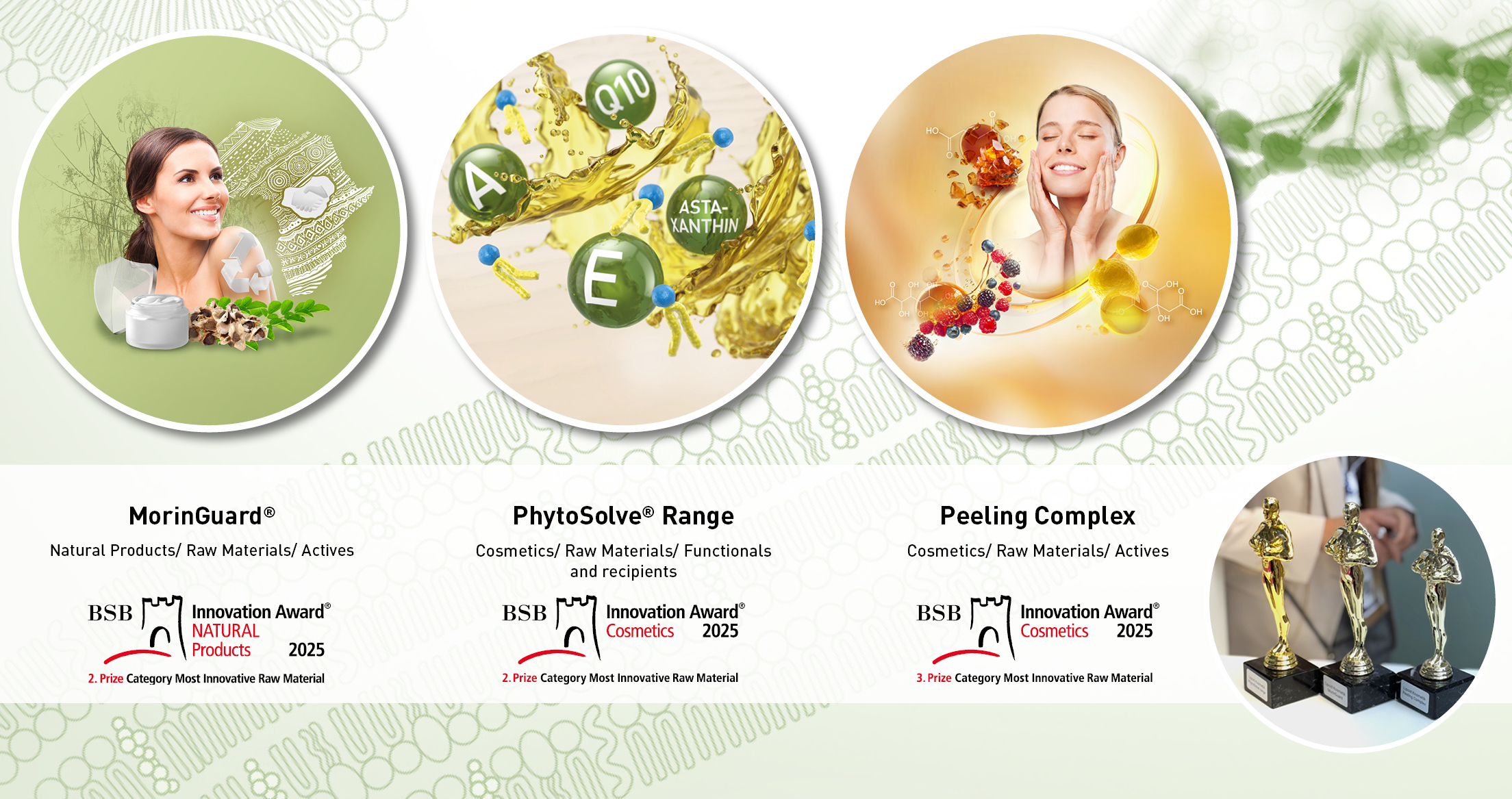 BSB Innovation Awards 2025 for MorinGuard, PhytoSolve Range and Peeling Complex