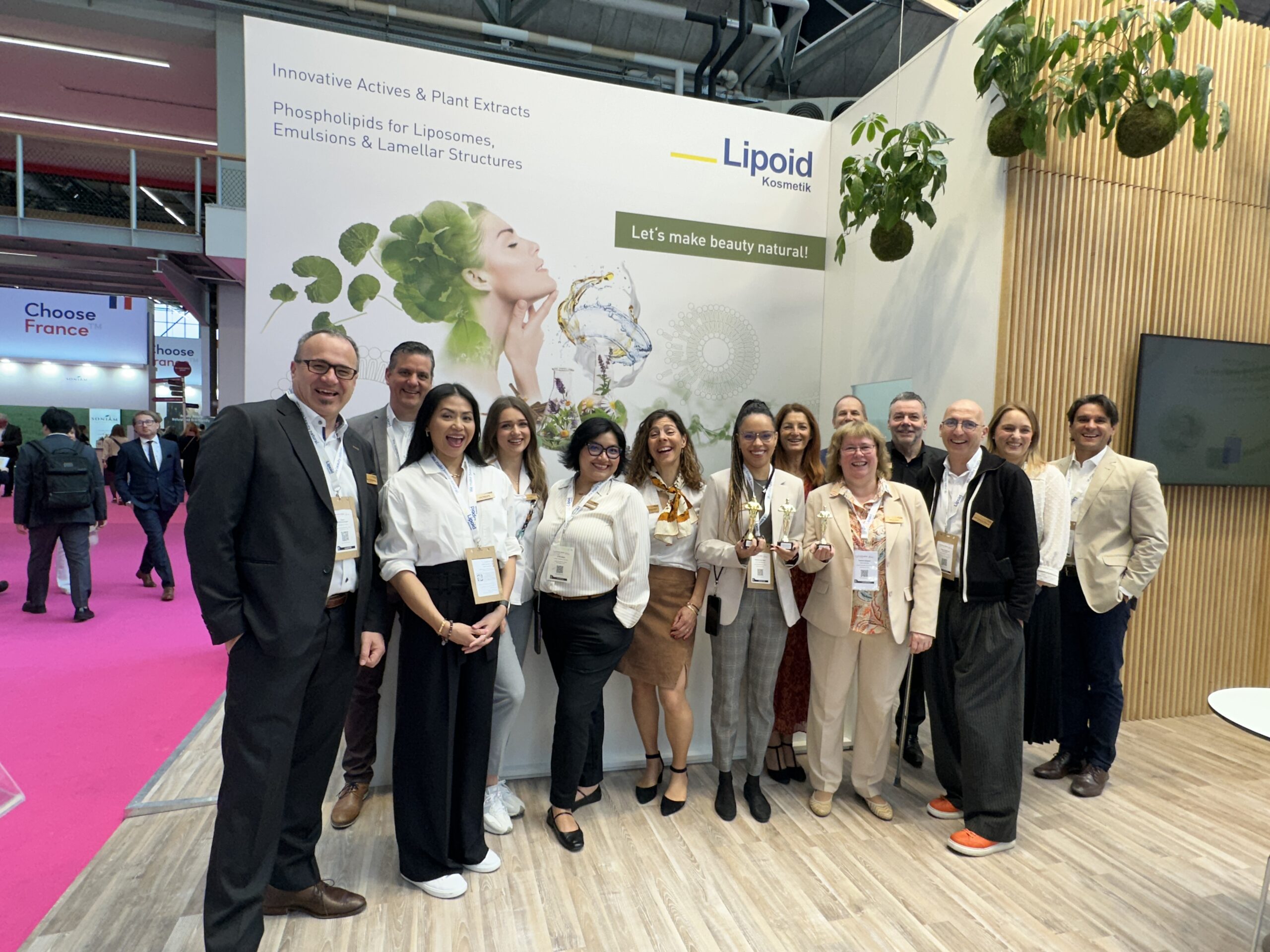 The Lipoid Kosmetik team is celebrating the win of three BSB Innovation Awards 2025 at in-cosmetics Global in Amsterdam