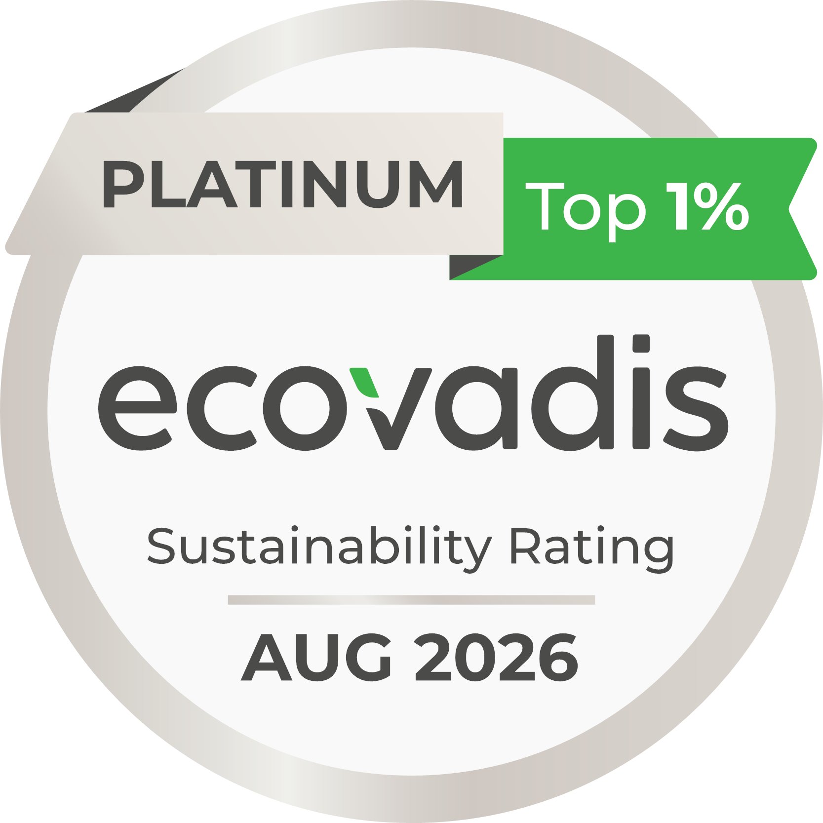 Logo EcoVadis Platinum Rating 2026